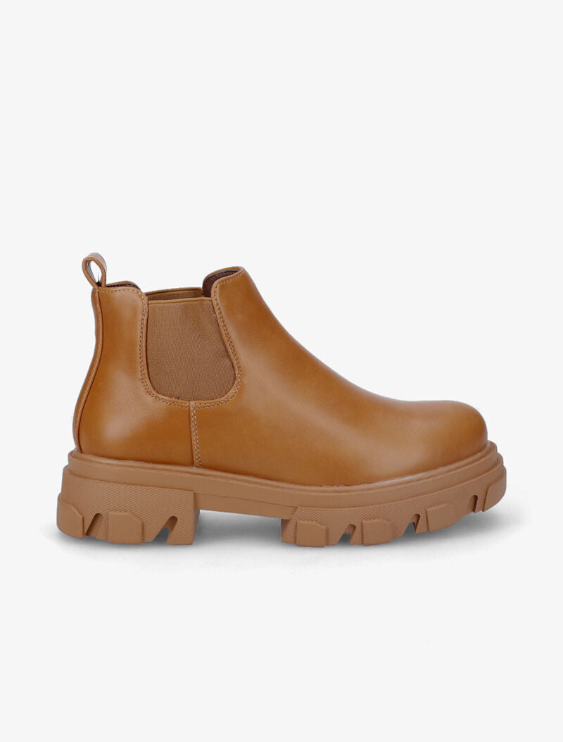 Chelsea boots à semelles crantées - Camel - 2