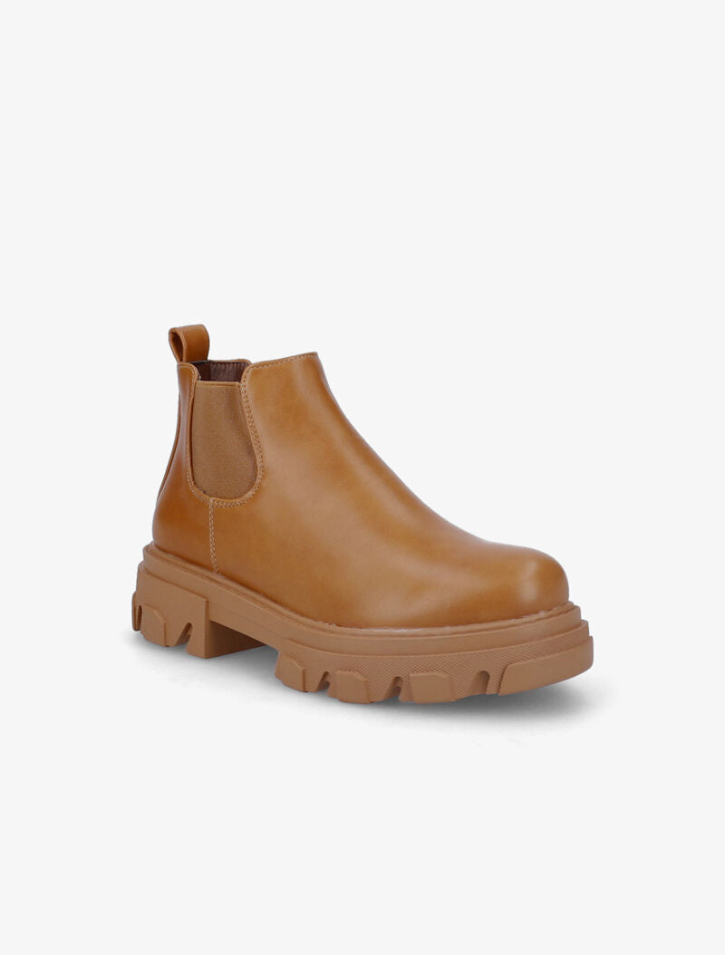 Chelsea boots à semelles crantées - Camel - 3