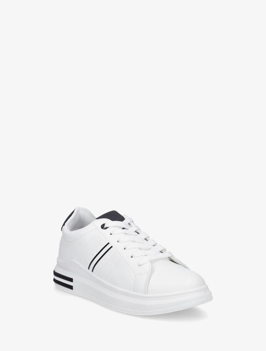 Sneakers à contrefort constratant - Blanc - 2