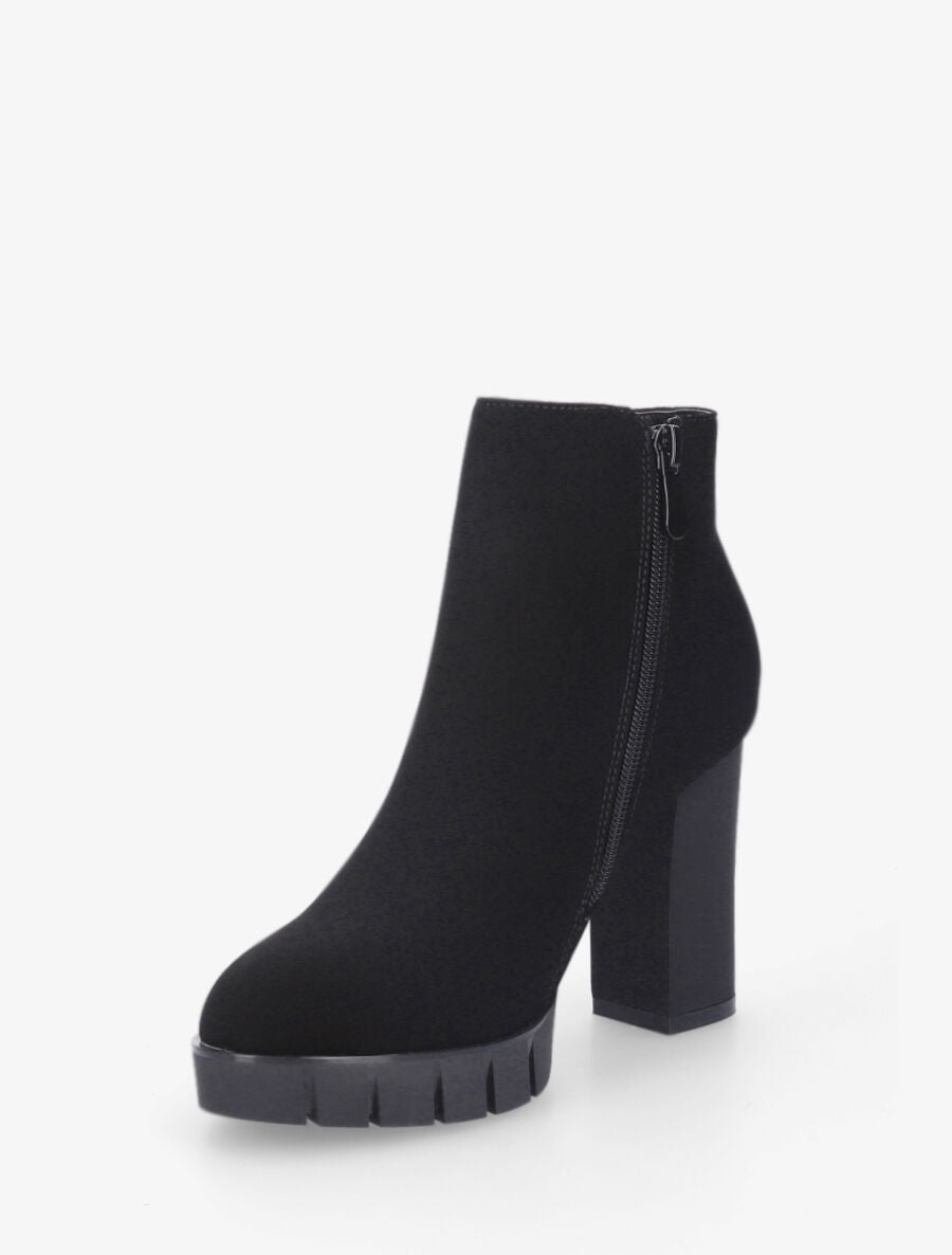 Bottines en simili à bijou - Noir - 3
