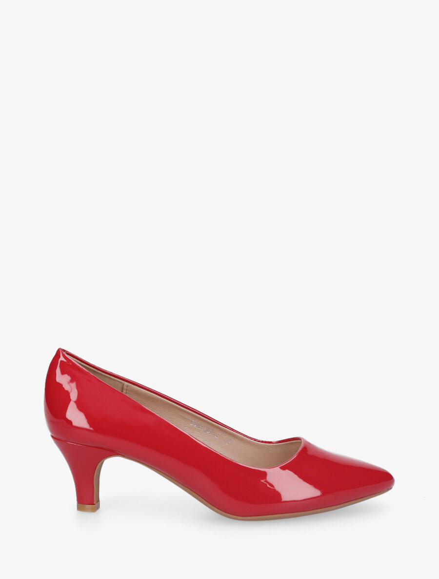 Escarpins vernis unis - Rouge - 5