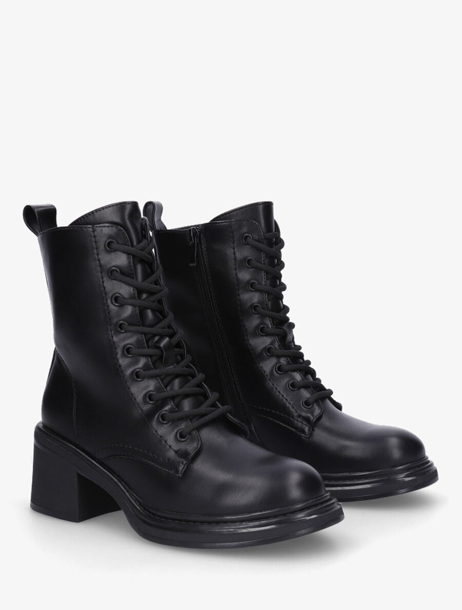 Bottines montantes à talon - Noir - 4