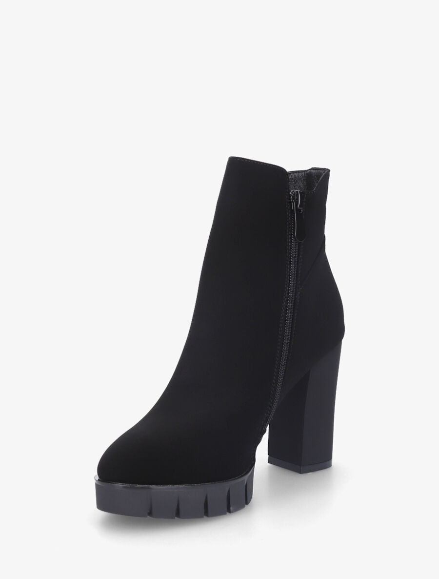 Bottines à talon et strass - Noir - 3