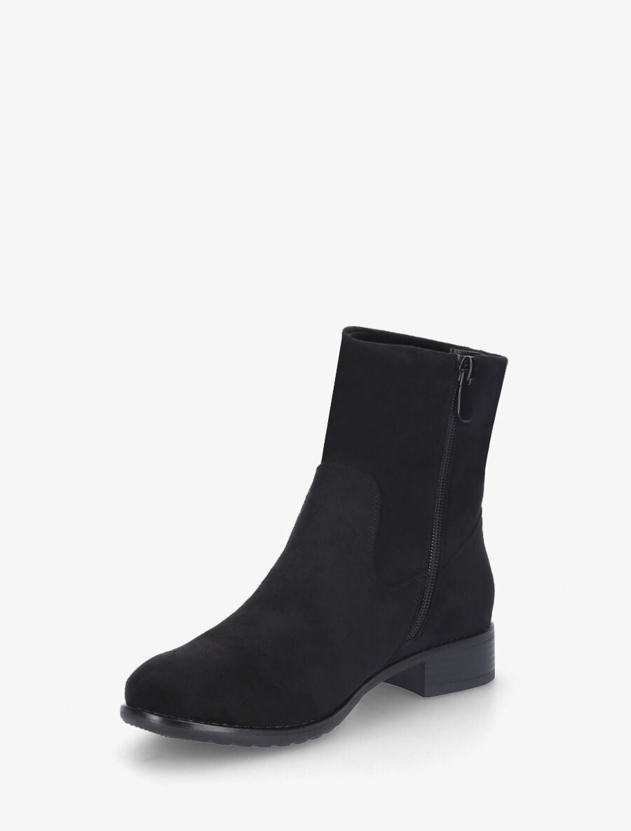 Bottines plates montantes en suédine - Noir - 3