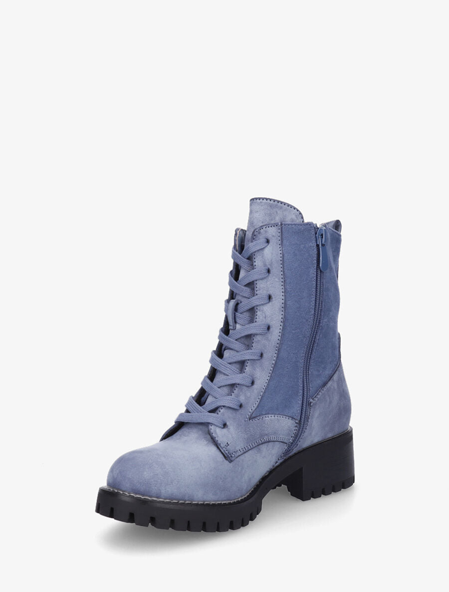 Rangers bimatière à semelle crantée - Bleu - 3