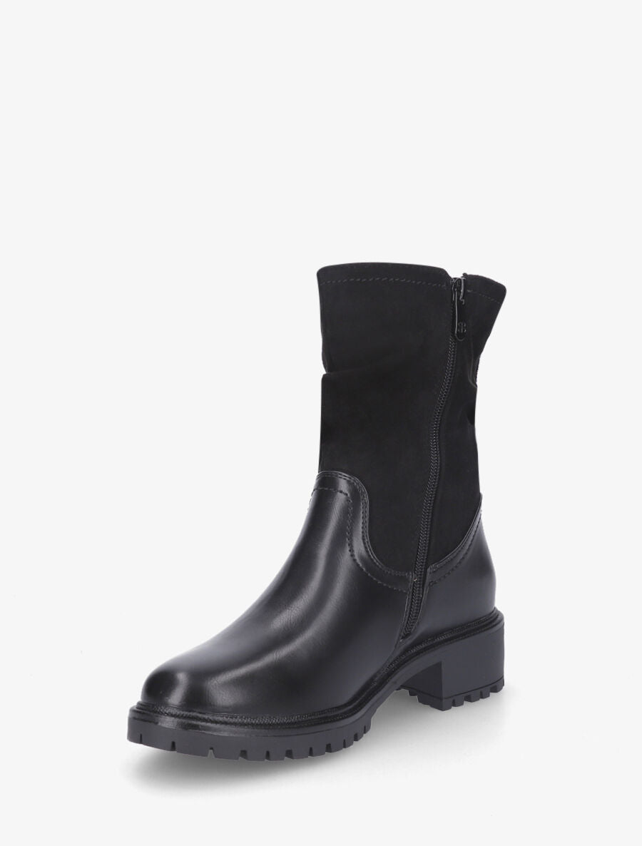 Bottines montantes bi-matière - Noir - 3