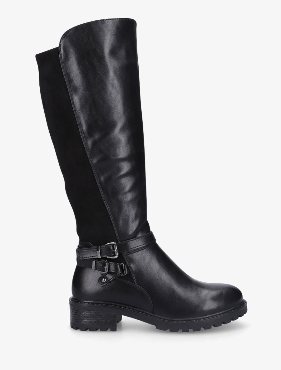 Bottes à contrefort en suédine - Noir - 5