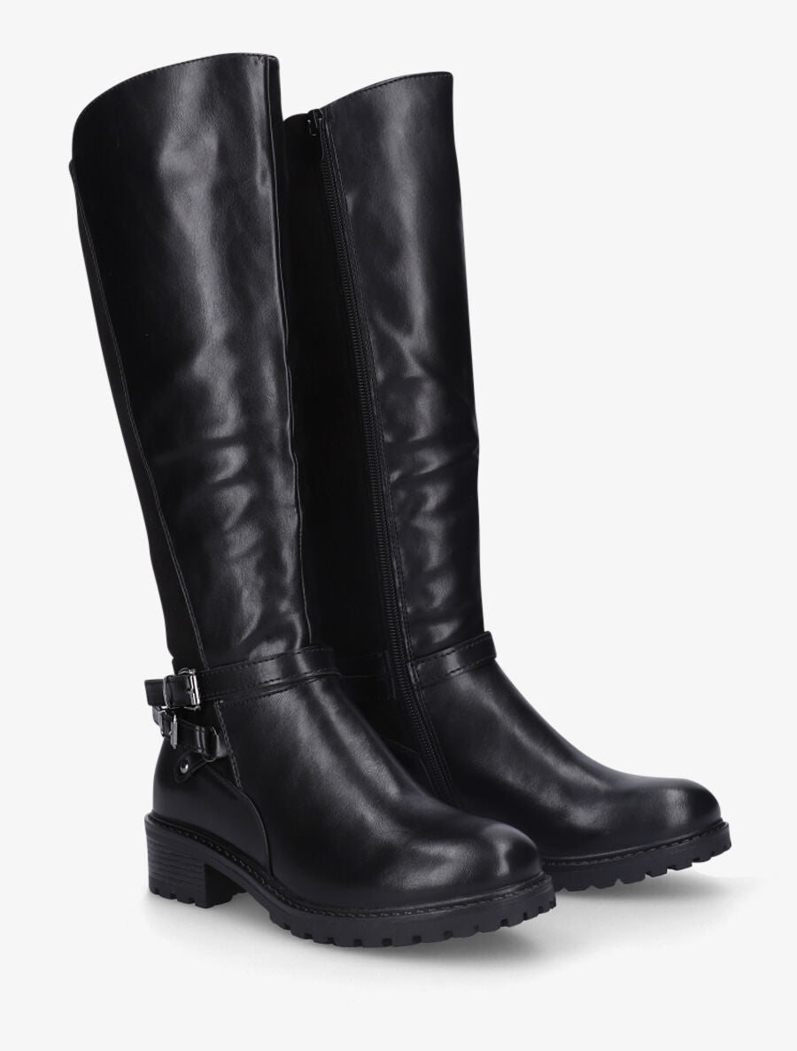 Bottes à contrefort en suédine - Noir - 4