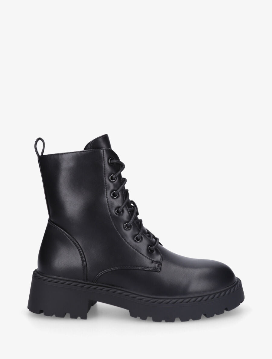 Bottines montantes à lacets - Noir - 1