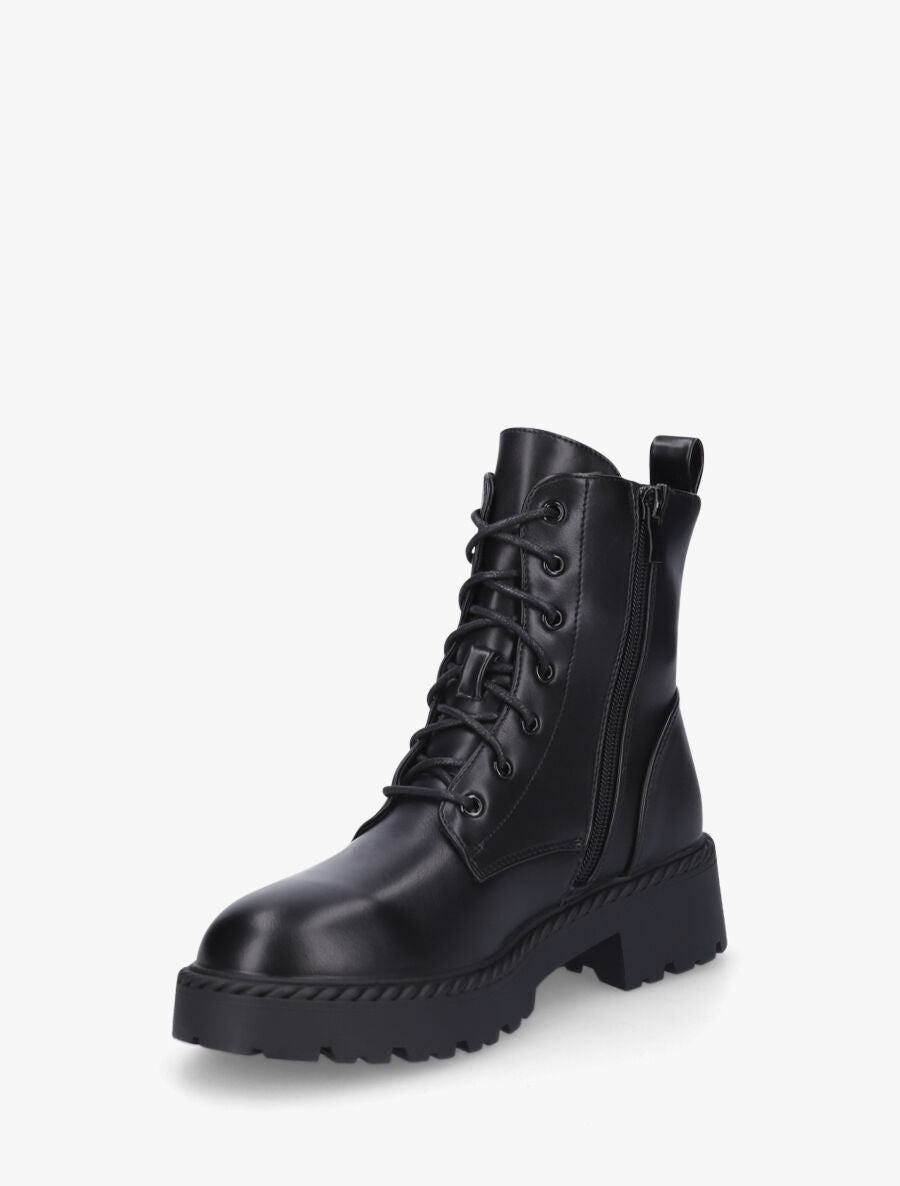 Bottines montantes à lacets - Noir - 3