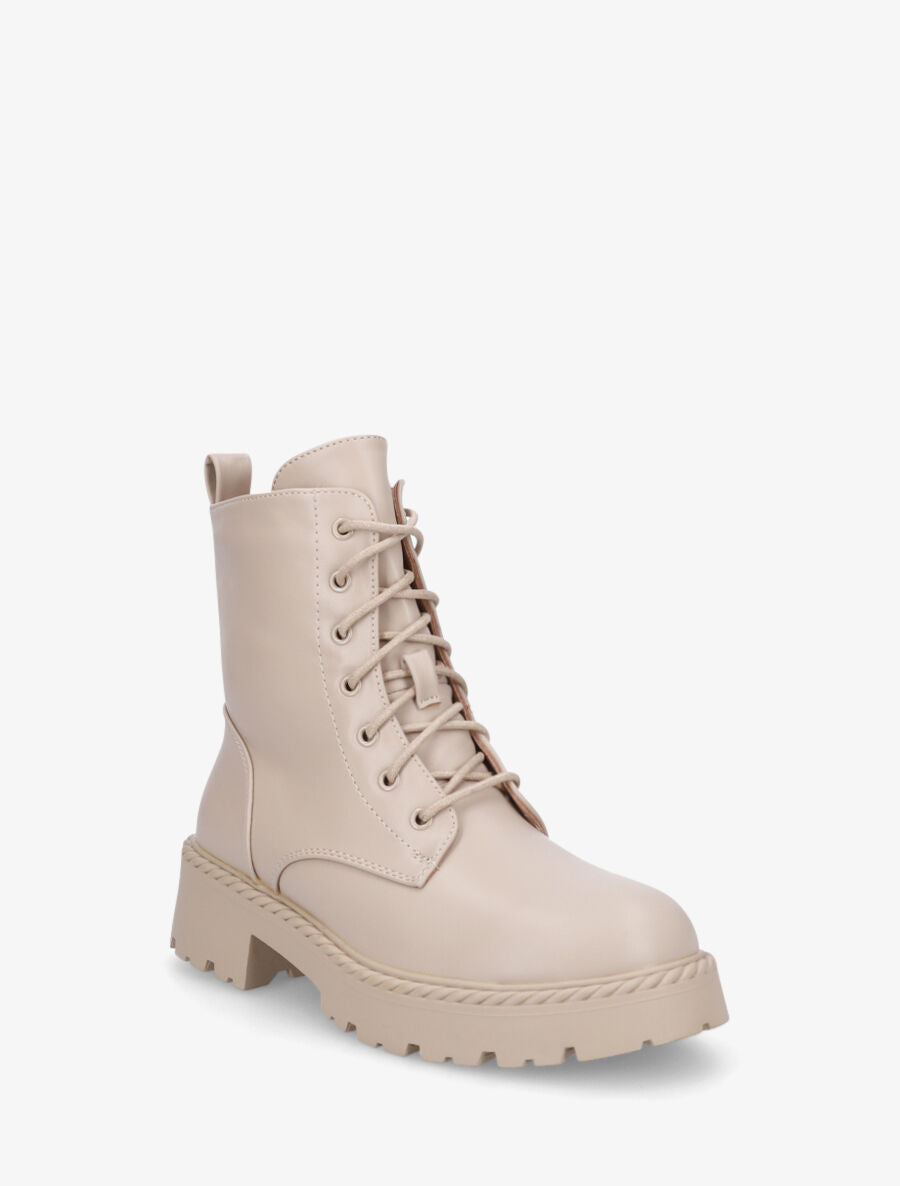 Bottines montantes à lacets - Taupe - 2