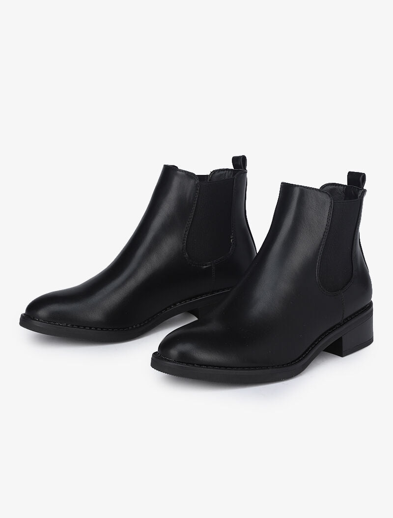 Chelsea boots unies - Noir - 1