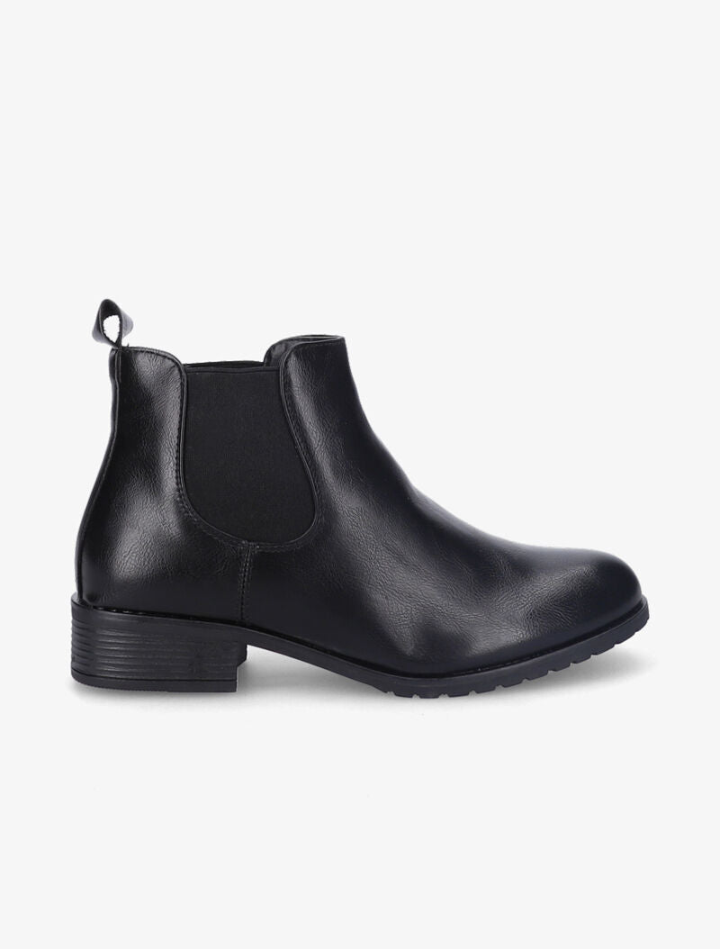 Chelsea boots plates en simili - Noir - 5
