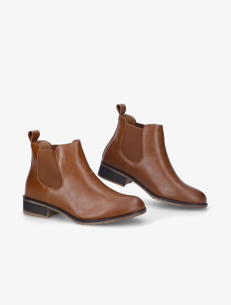 Chelsea boots plates en simili - Camel - 4