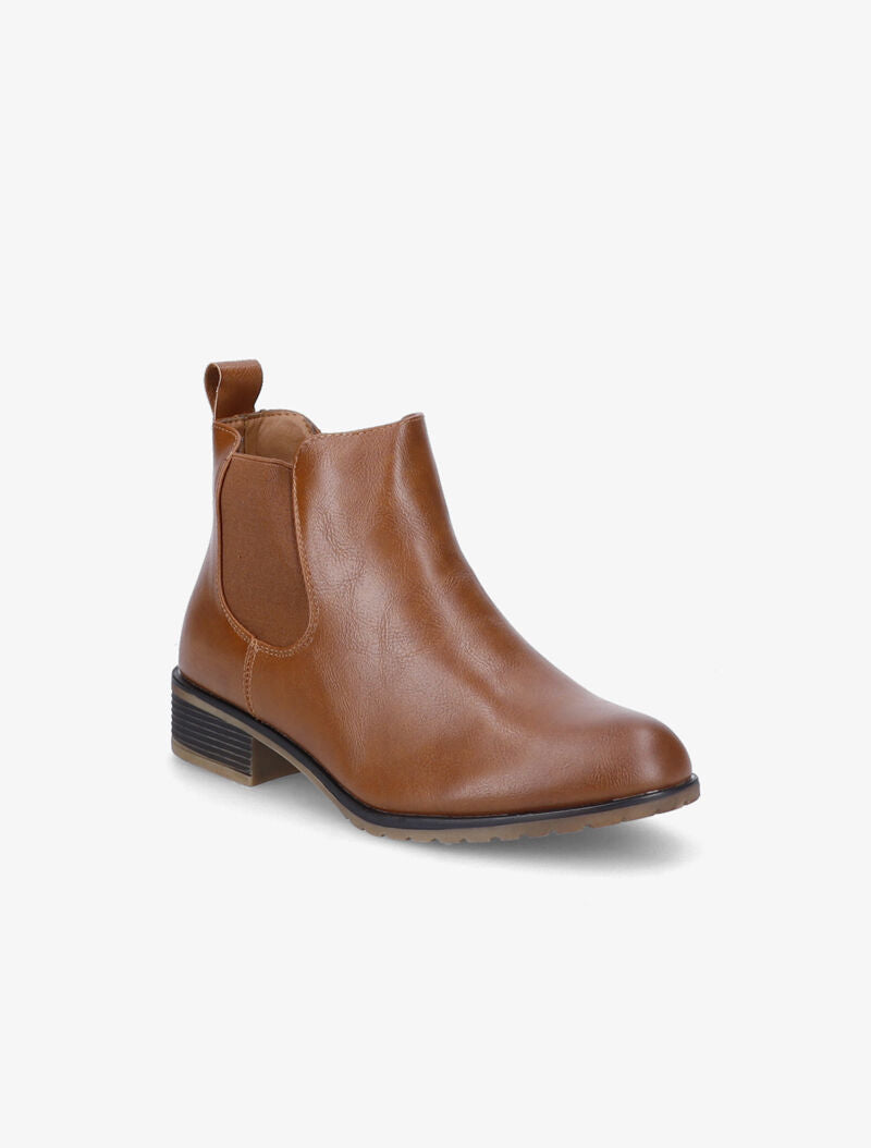 Chelsea boots plates en simili - Camel - 2
