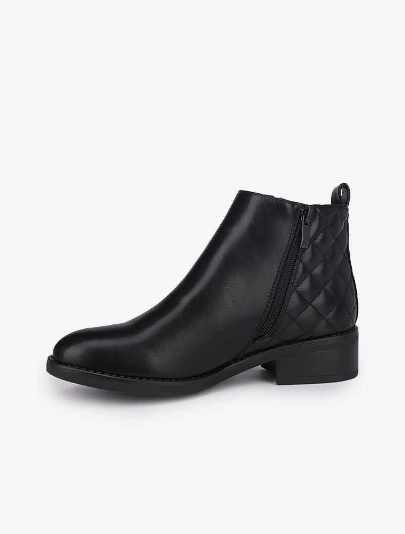 Bottines à contrefort matelassé - Noir - 3
