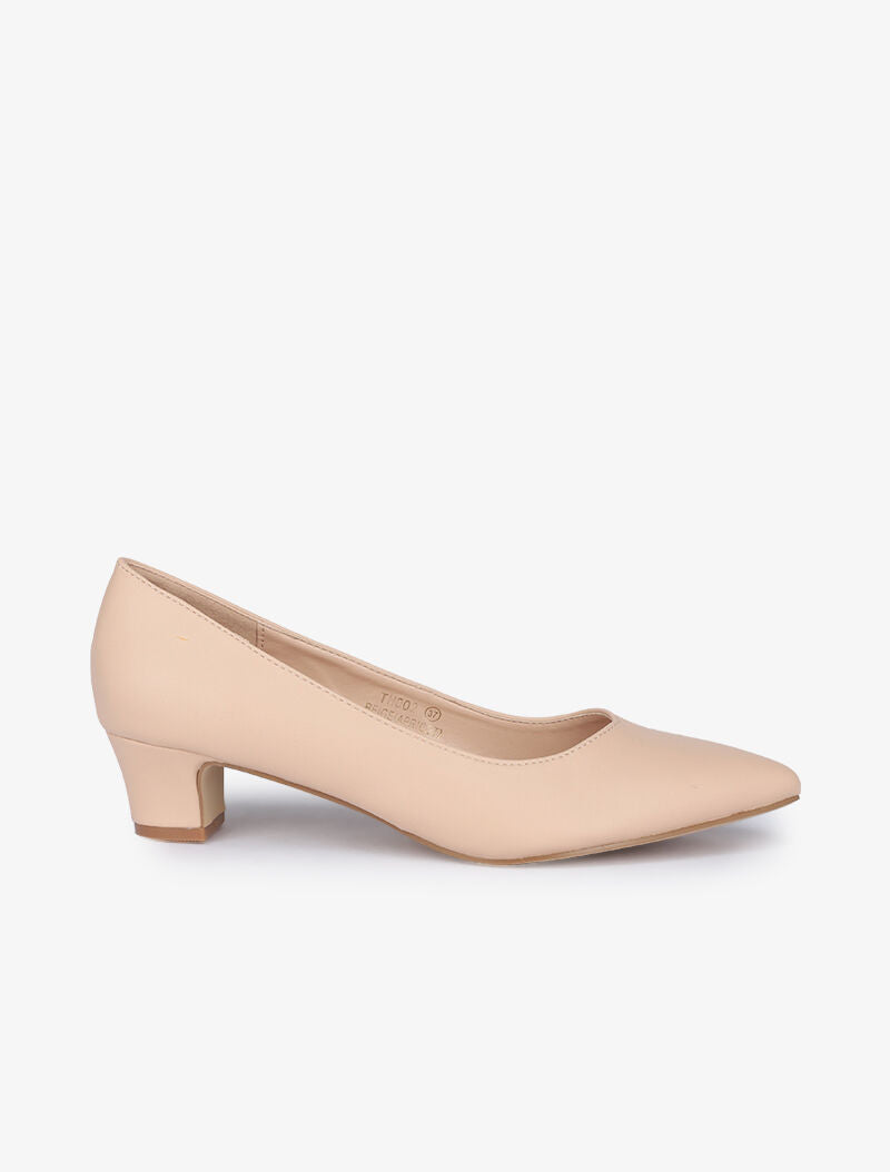Escarpins à petits talons - Beige - 2
