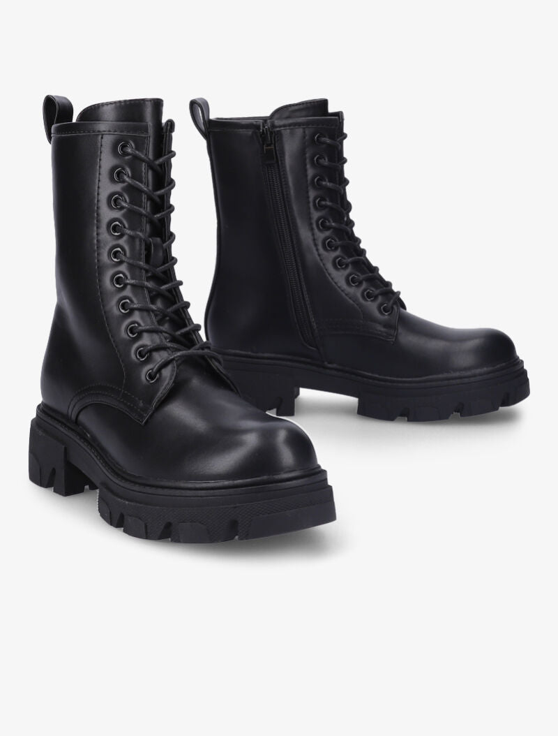 Bottines à talon et semelle crantés - Noir - 4