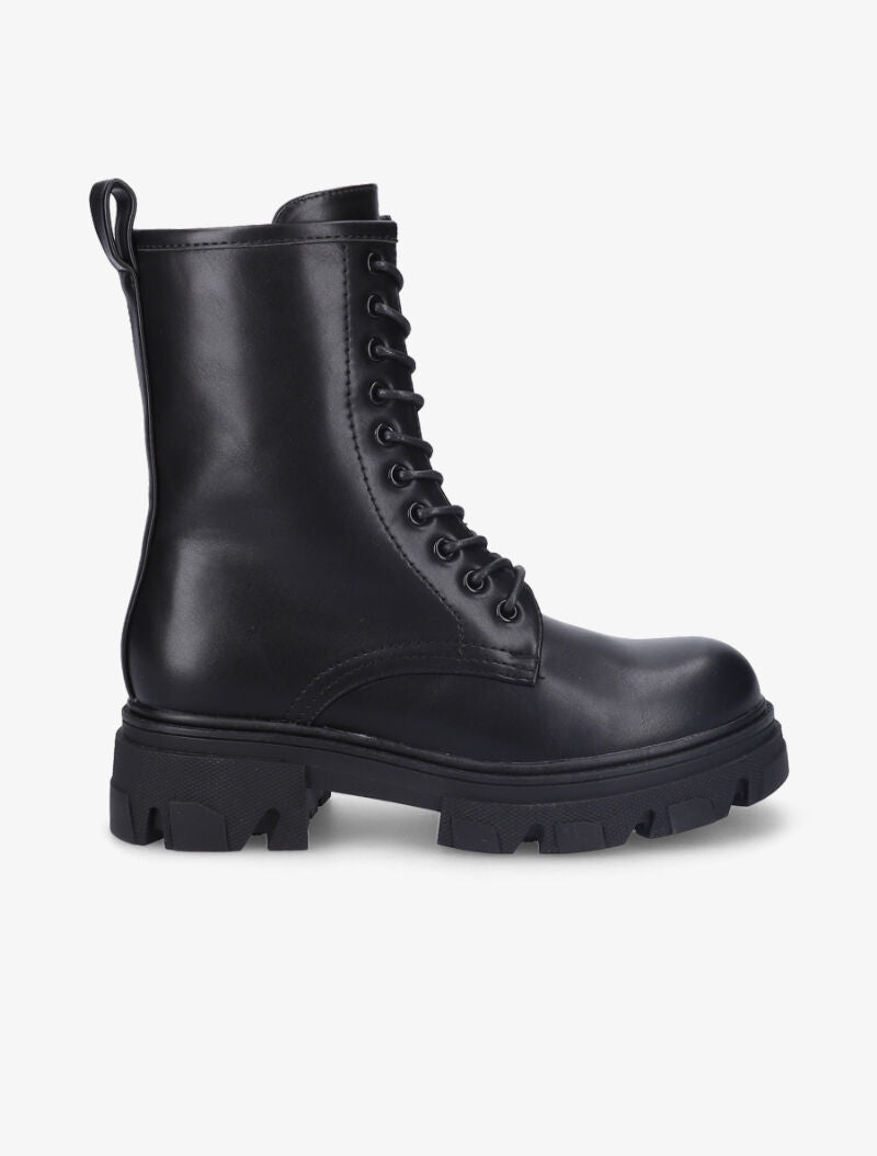 Bottines à talon et semelle crantés - Noir - 1