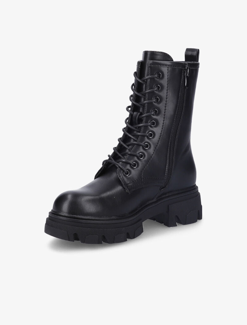 Bottines à talon et semelle crantés - Noir - 3