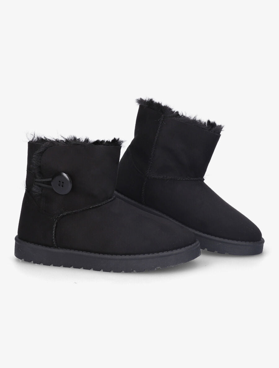 Boots fourrées en suédine - Noir - 4