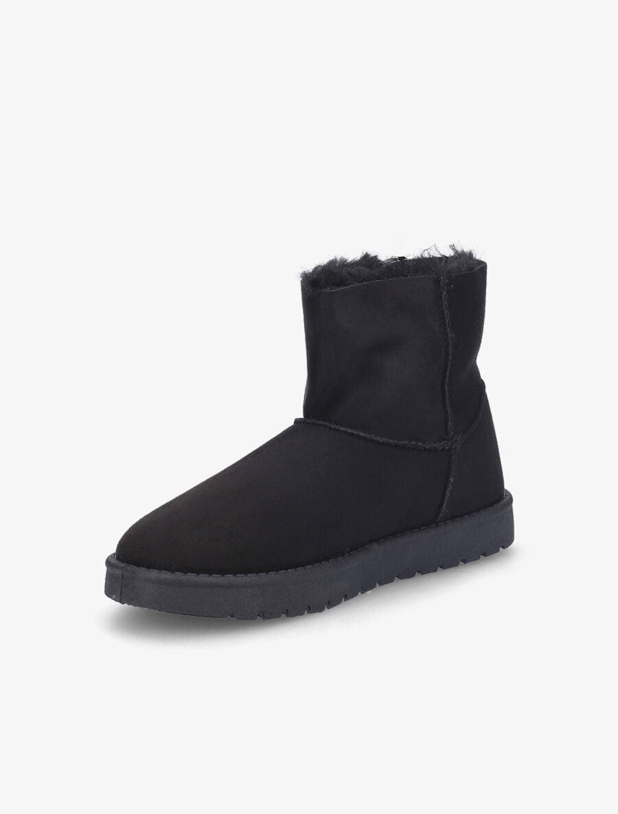 Boots fourrées en suédine - Noir - 3