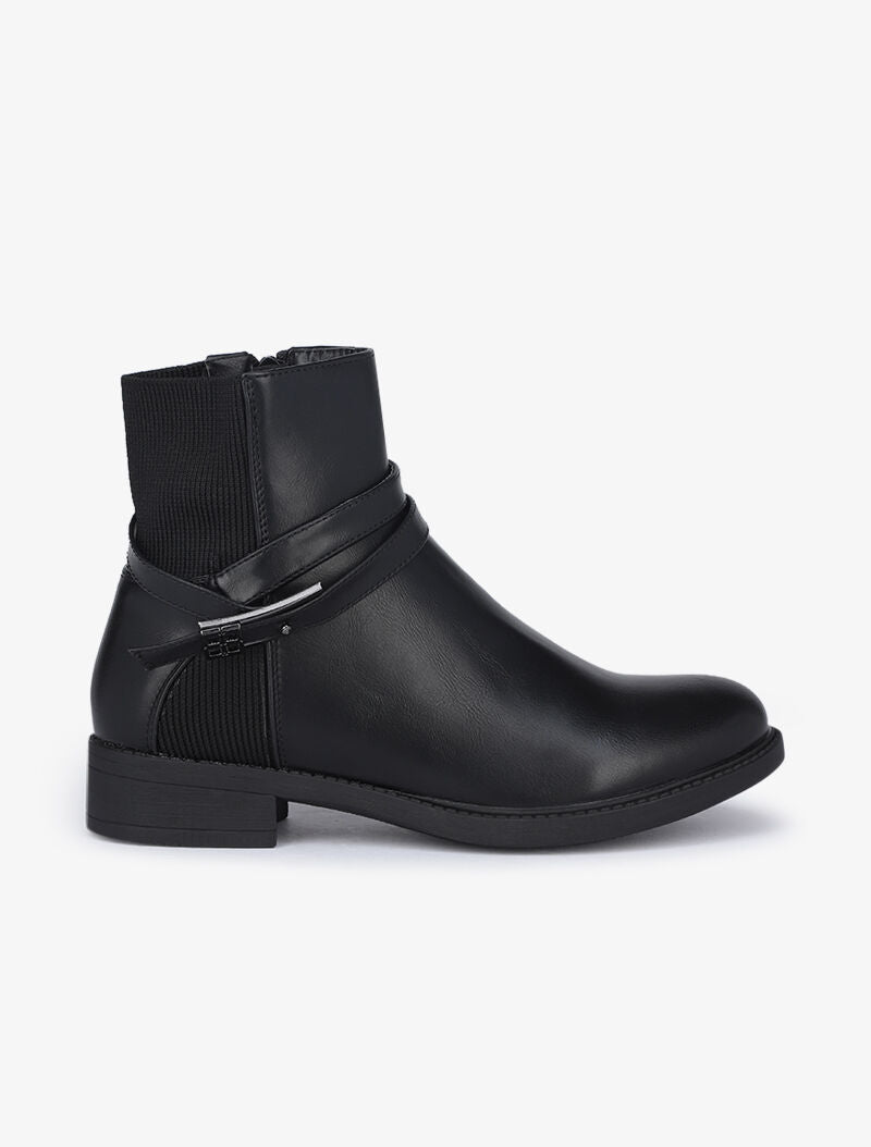 Bottines à détails élastiqués - Noir - 2