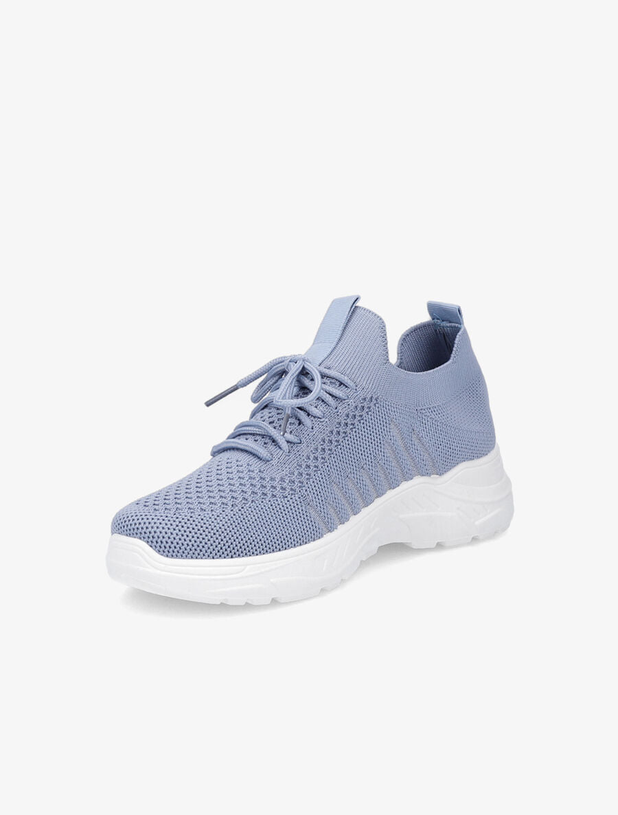 Sneakers à lacets en mesh - Bleu - 3