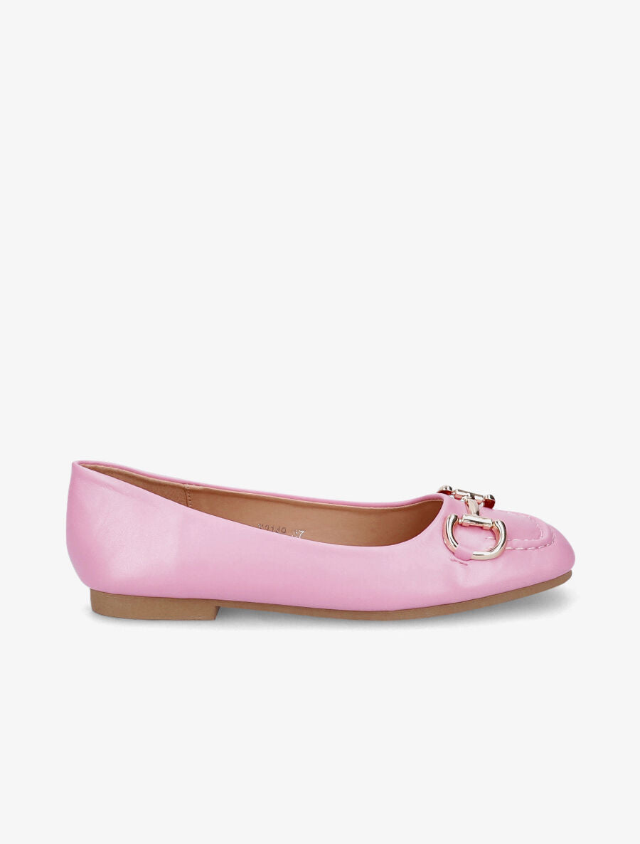 Ballerines à tige style mors - Rose bonbon - 5