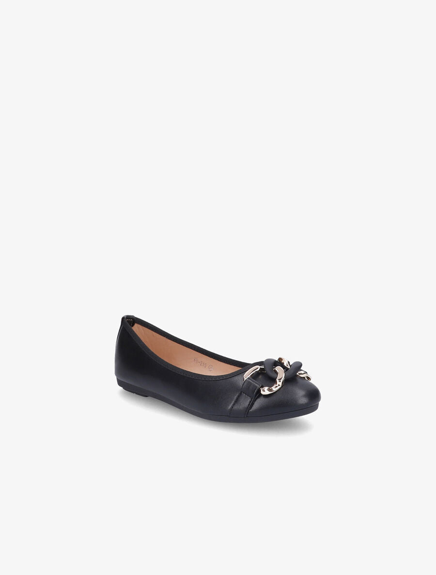Ballerines à chaînes - Noir - 2
