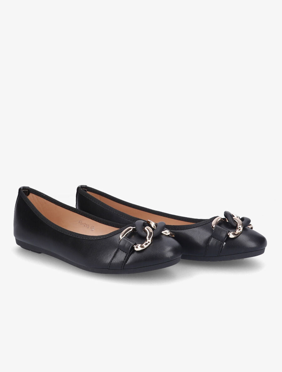 Ballerines à chaînes - Noir - 4