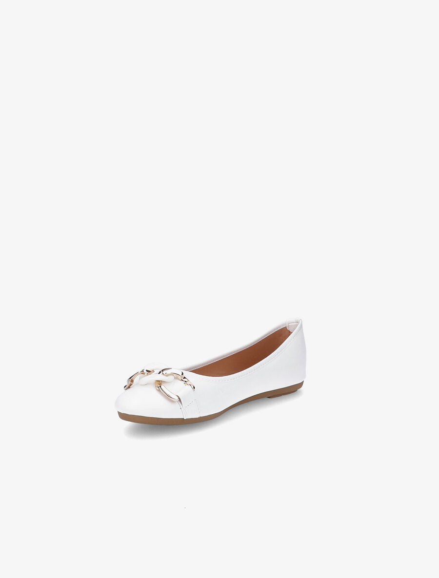 Ballerines à chaînes - Blanc - 3