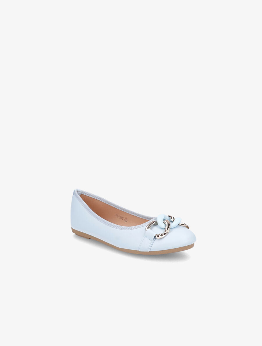 Ballerines à chaînes - Bleu ciel - 2