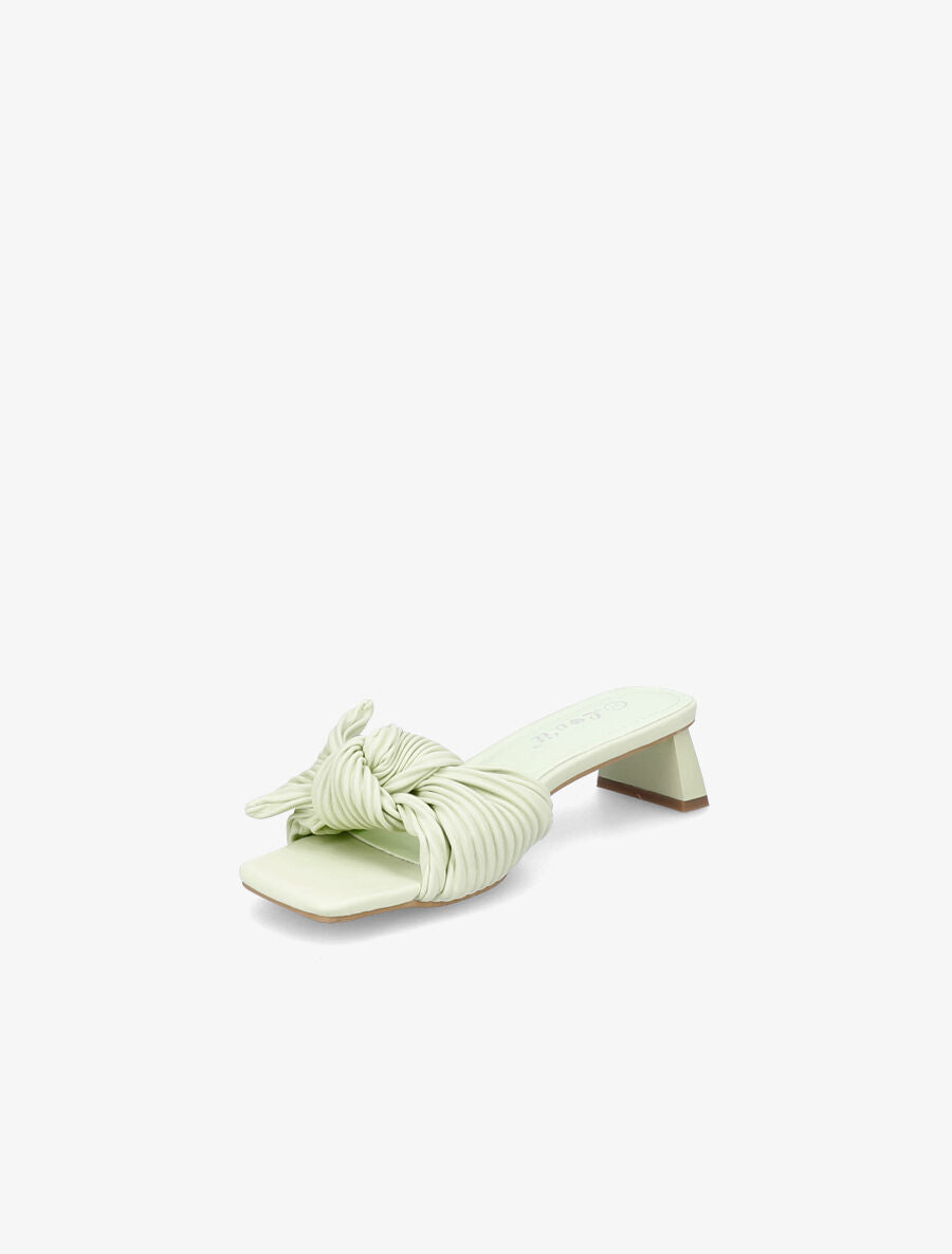 Mules striées à noeud - Vert - 3
