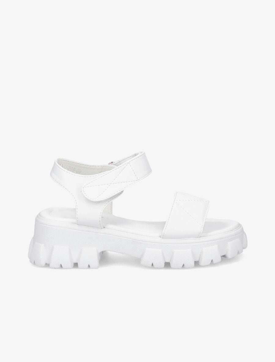 Sandales matelassées à semelles chunky - Blanc - 1