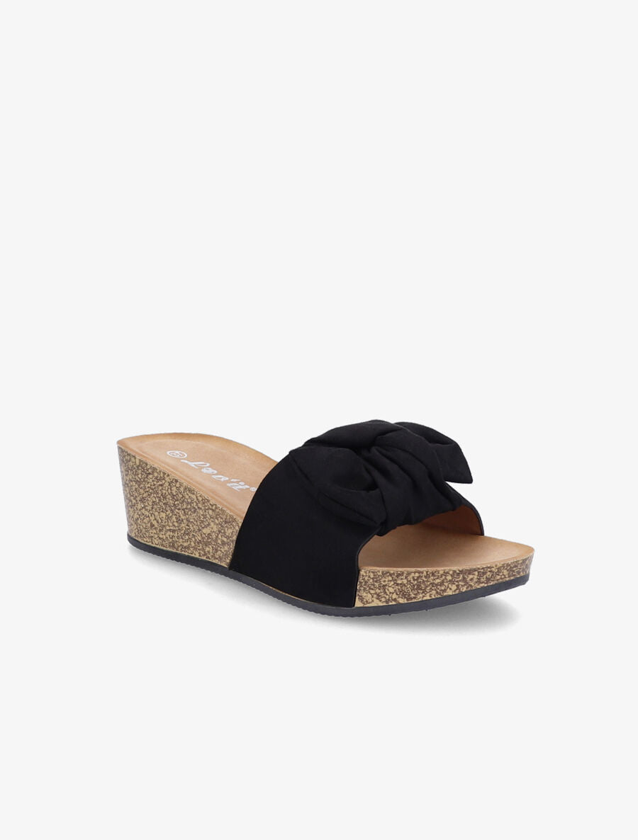 Mules compensées à noeud - Noir - 1