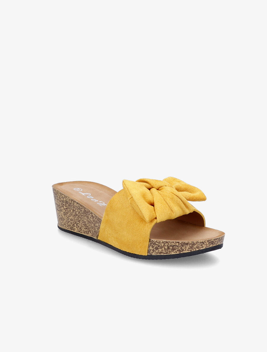 Mules compensées à noeud - Jaune - 5