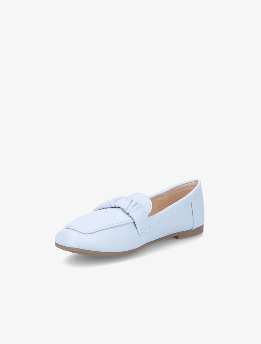 Mocassins à ornement froncé - Bleu clair - 3