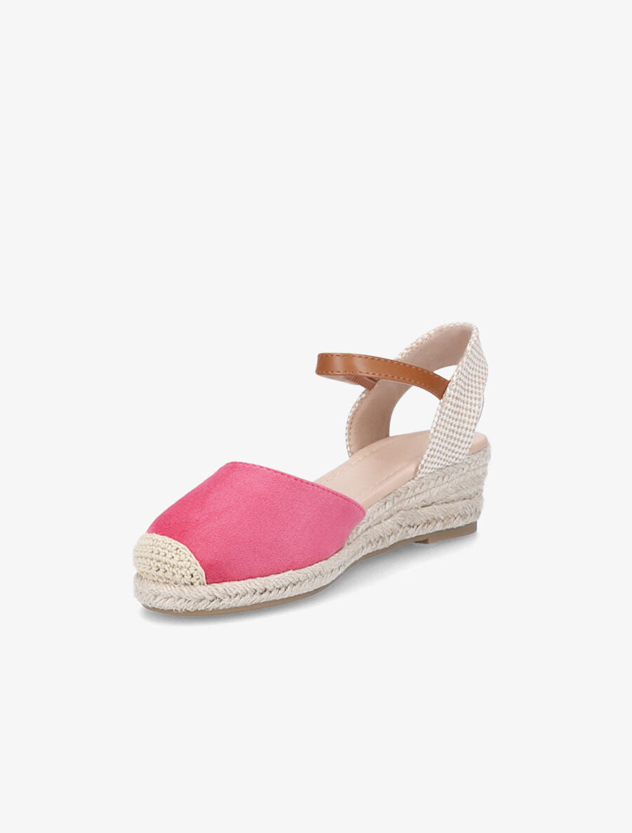 Espadrilles compensées en suédine - Fushia - 3