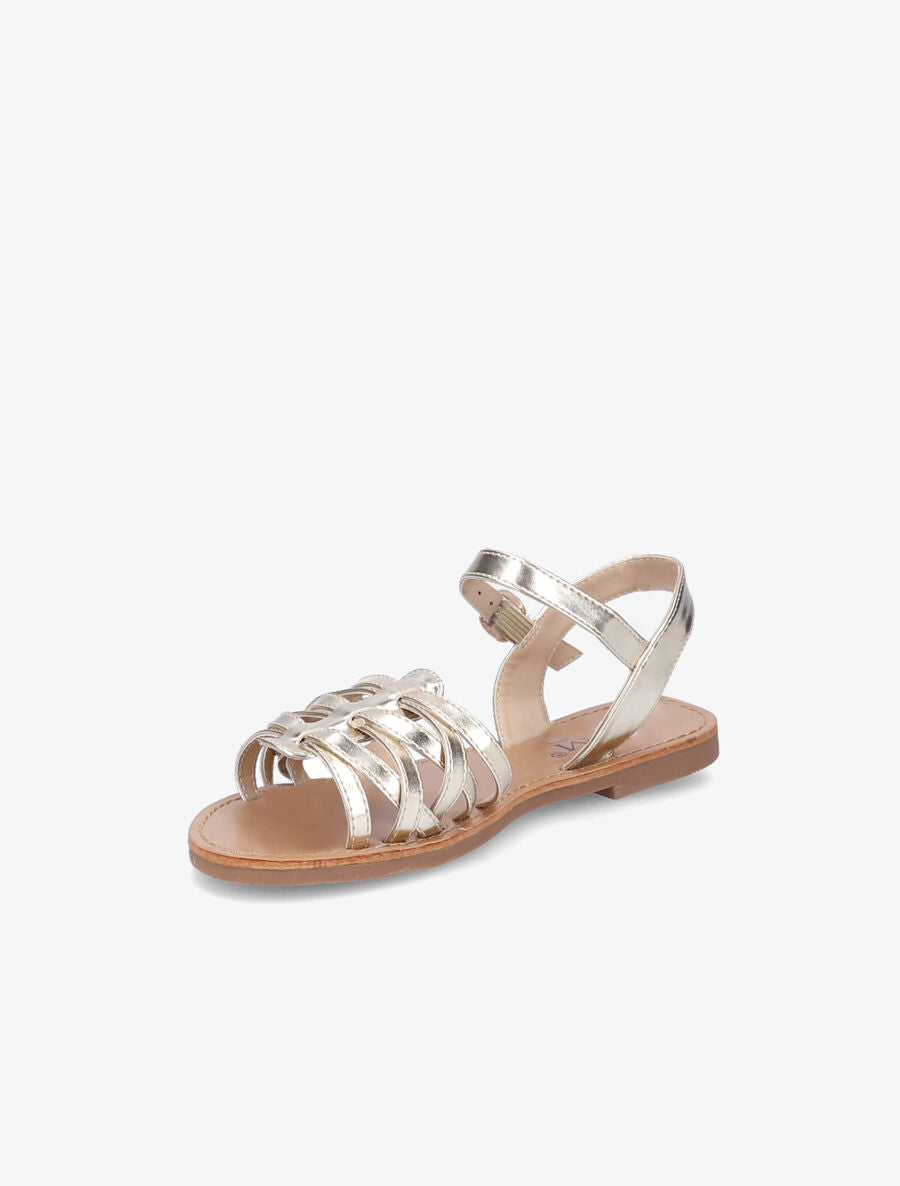 Nu-pieds à ganses entrelacées - Or - 3