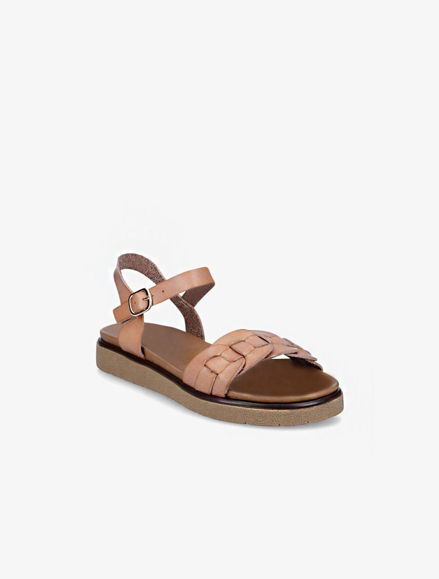 Sandales à brides tressées stylisées - Rose - 5