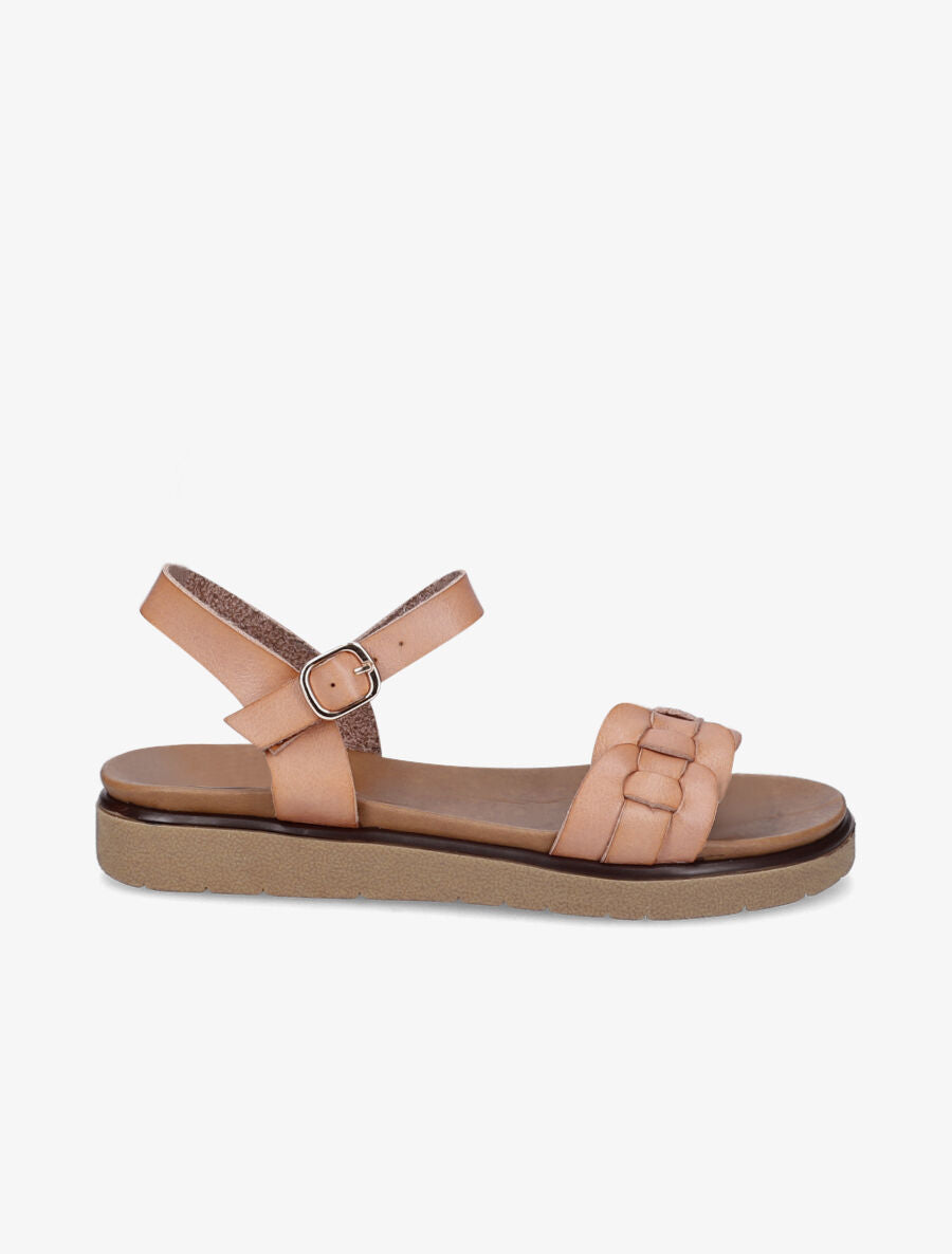 Sandales à brides tressées stylisées - Rose - 3