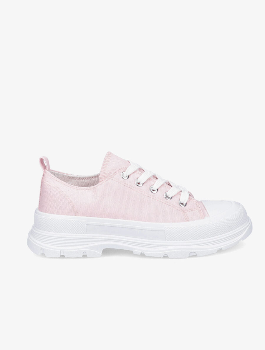 Tennis unies en toile - Rose - 1