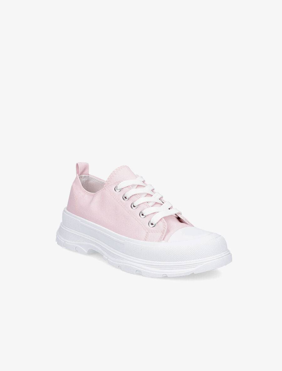 Tennis unies en toile - Rose - 2