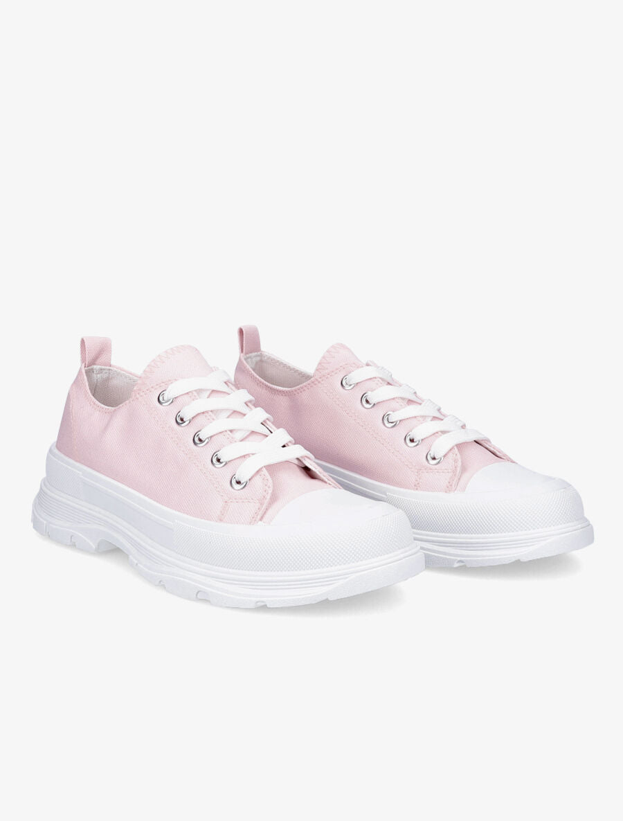 Tennis unies en toile - Rose - 4