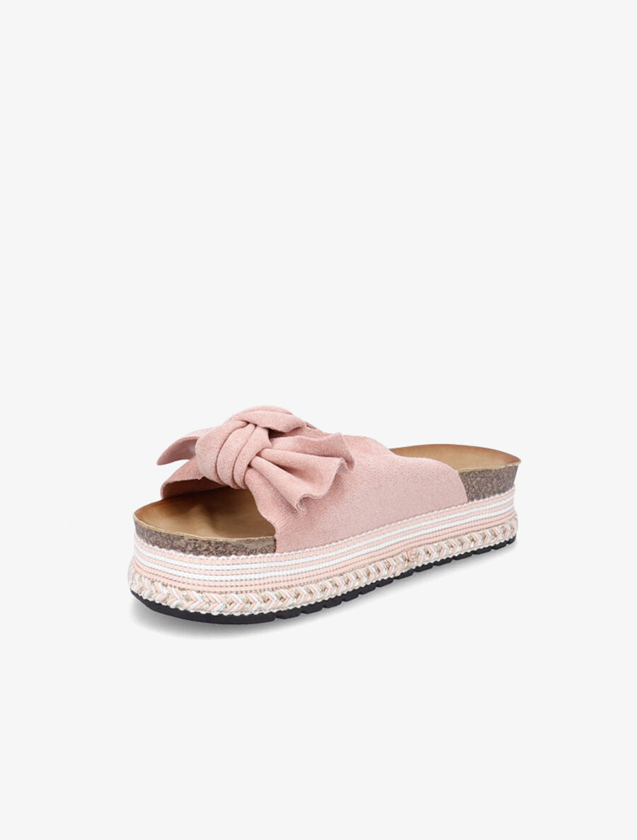 Mules à semelle plateforme stylisée - Rose - 2