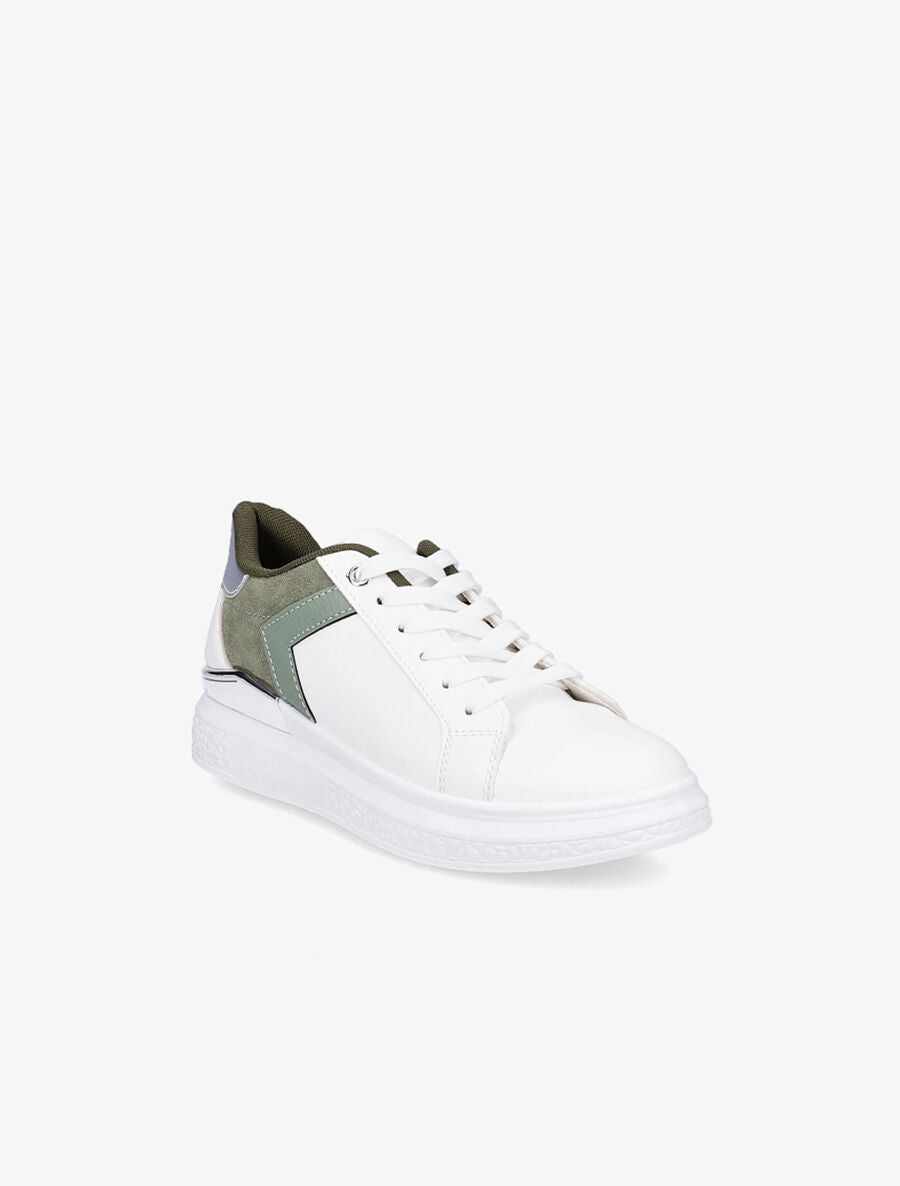 Sneakers à détail métallique - Kaki - 2
