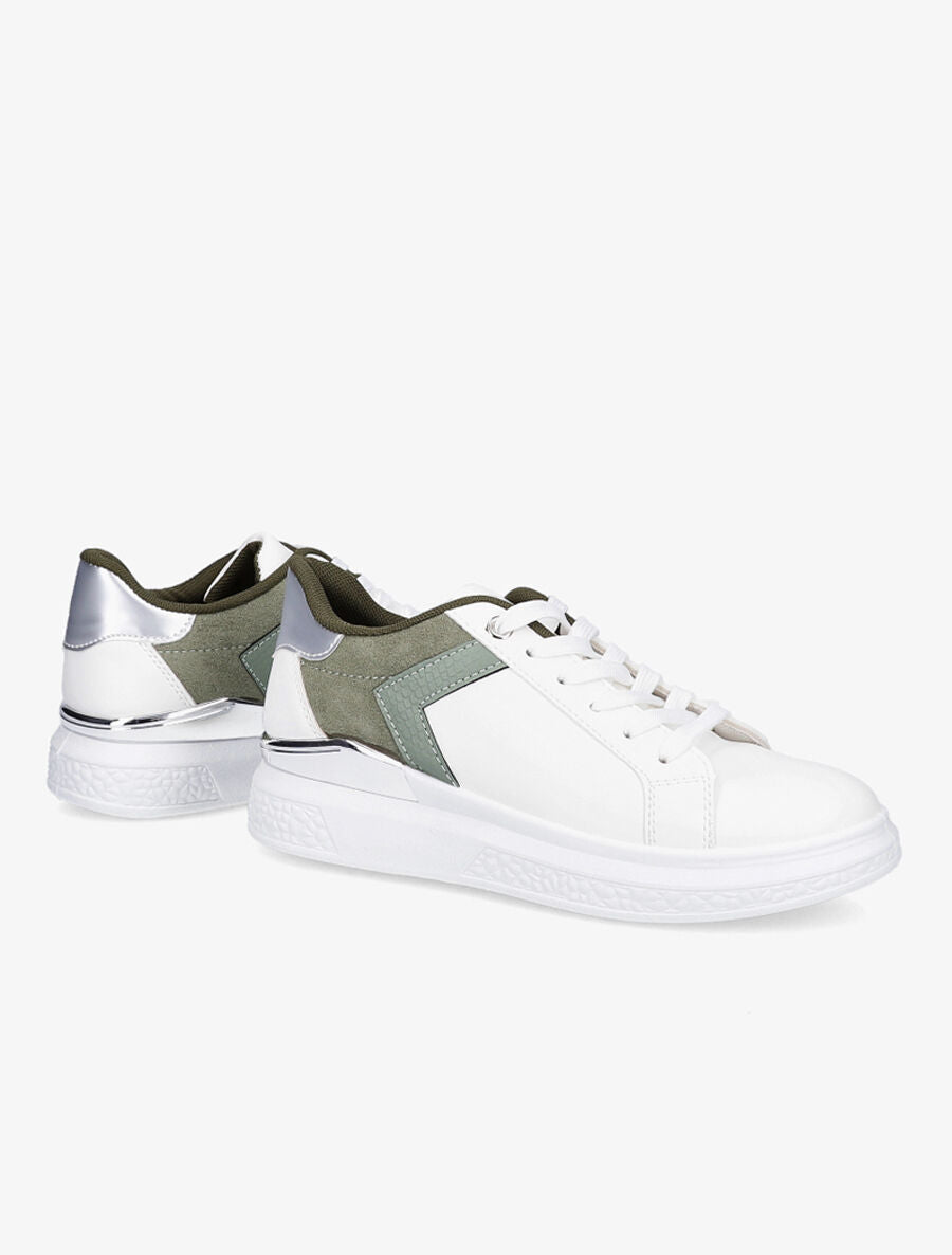 Sneakers à détail métallique - Kaki - 4