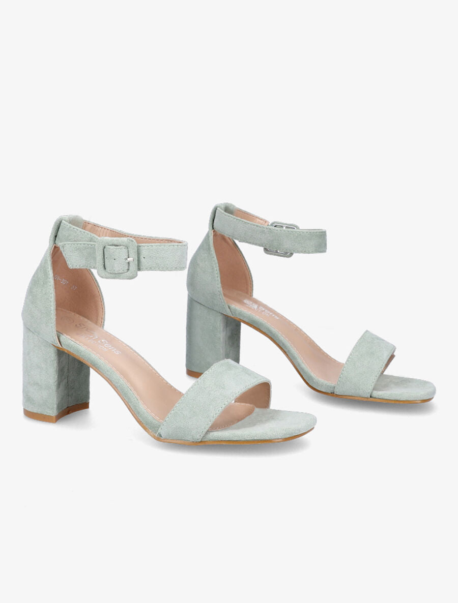Sandales à bride en suédine - Vert d&