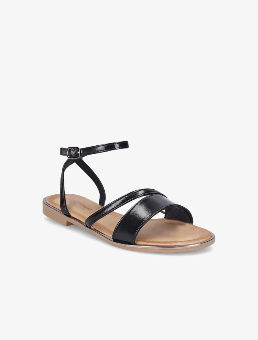 Nu-pieds à double brides - Noir - 2